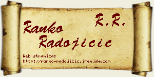 Ranko Radojičić vizit kartica